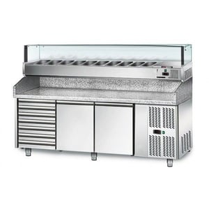 Холодильний стіл для піци GGM POS208SN#AGS203LN, фото №1, інтернет-магазин харчового обладнання Систем4