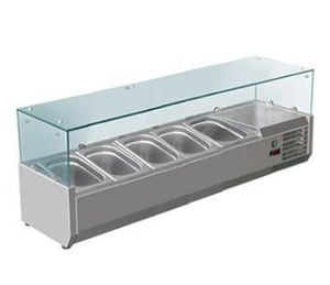 Холодильна вітрина для топінгу Hurakan HKN-GXD1200GC, фото №1, інтернет-магазин харчового обладнання Систем4
