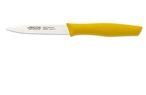 Нож для чистки зубчатый Arcos 100 мм желтый 188615 серия Nova, фото №1, интернет-магазин пищевого оборудования Систем4