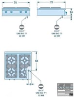 Плита Angelo Po 1G0FA0, фото №8, интернет-магазин пищевого оборудования Систем4