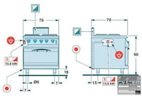 Плита Angelo Po 1G1PE2EV, фото №4, интернет-магазин пищевого оборудования Систем4