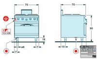 Плита Angelo Po 1G1PE2E, фото №4, интернет-магазин пищевого оборудования Систем4