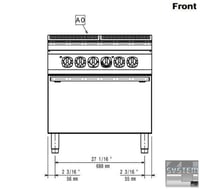 Склокерамічна плита Electrolux E7IREH40E0, фото №2, інтернет-магазин харчового обладнання Систем4