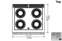 Склокерамічна плита Electrolux E7IREH40E0, фото №3, інтернет-магазин харчового обладнання Систем4