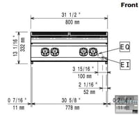 Электрическая плита Electrolux E7ECEH4R00, фото №2, интернет-магазин пищевого оборудования Систем4