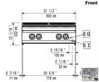 Електрична плита Electrolux E7ECEH4Q00, фото №2, інтернет-магазин харчового обладнання Систем4