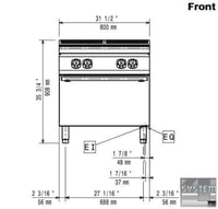 Электрическая плита Electrolux E7ECEH4QE0, фото №2, интернет-магазин пищевого оборудования Систем4