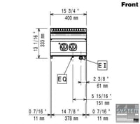 Электрическая плита Electrolux E9ECED2Q00, фото №2, интернет-магазин пищевого оборудования Систем4