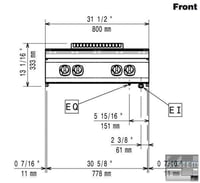 Электрическая плита Electrolux E9ECEH4Q00, фото №2, интернет-магазин пищевого оборудования Систем4