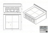 Плита электрическая Orest ПЭ-4 (0,36) 700 ECO, фото №2, интернет-магазин пищевого оборудования Систем4