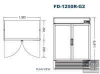 Холодильный шкаф Turbo air FD 1250 R, фото №2, интернет-магазин пищевого оборудования Систем4