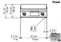 Поверхня для смаження Electrolux E9FTEHHS00, фото №2, інтернет-магазин харчового обладнання Систем4