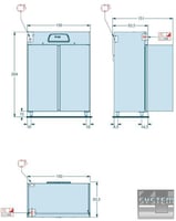 Морозильный шкаф  Angelo Po MDE150B, фото №6, інтернет-магазин харчового обладнання Систем4