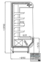 Холодильна гірка Mawi RCHBA 1,5/0,9, фото №2, інтернет-магазин харчового обладнання Систем4