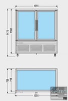 Холодильный шкаф для мороженого и кондитерских изделий Tecfrigo KUBO EXPO 600, фото №2, интернет-магазин пищевого оборудования Систем4