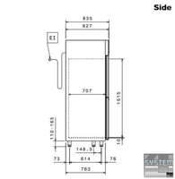 Шафа холодильна Electrolux REX144HR, фото №4, інтернет-магазин харчового обладнання Систем4