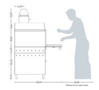 Пекти вугільна Josper HJX50LBC, фото №5, інтернет-магазин харчового обладнання Систем4