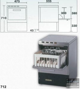 Стакономоечная машина SO.WE.BO 712 CT, фото №1, интернет-магазин пищевого оборудования Систем4