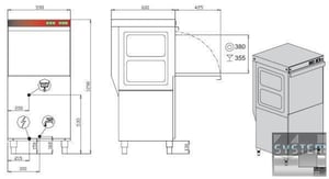 Машина посудомоечная фронтальная Angelo Po KN80, фото №5, интернет-магазин пищевого оборудования Систем4