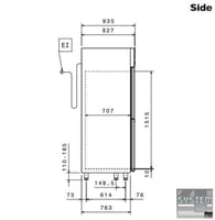 Шафа холодильна Electrolux ESP144HR, фото №4, інтернет-магазин харчового обладнання Систем4