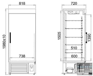 Холодильна шафа Igloo 700, фото №2, інтернет-магазин харчового обладнання Систем4
