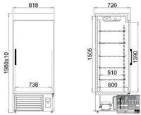 Холодильна шафа Igloo 700, фото №2, інтернет-магазин харчового обладнання Систем4