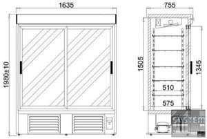 Холодильный шкаф Igloo 1400.2S, фото №2, интернет-магазин пищевого оборудования Систем4