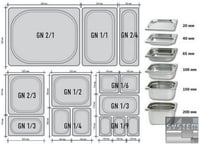 Гастроемкость GN1/1 Monchini 01-55-P112, фото №2, интернет-магазин пищевого оборудования Систем4