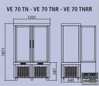 Кондитерська шафа Silfer VE 70 TN, фото №2, інтернет-магазин харчового обладнання Систем4