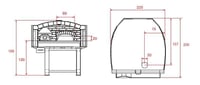Піч для піци на дровах AsTerm D140V, фото №2, інтернет-магазин харчового обладнання Систем4