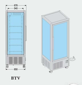 Кондитерский морозильно-холодильный шкаф Tecfrigo DIVA 450 BTV BIS, фото №2, интернет-магазин пищевого оборудования Систем4