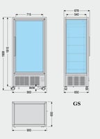 Кондитерский шкаф Tecfrigo DIVA 650 GS, фото №2, интернет-магазин пищевого оборудования Систем4