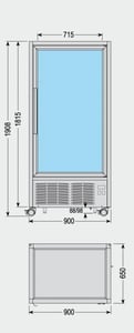 Кондитерский морозильный шкаф Tecfrigo DIVA 650 GBT, фото №3, интернет-магазин пищевого оборудования Систем4