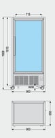 Кондитерский морозильно-холодильный шкаф Tecfrigo DIVA 650 BTV BIS, фото №3, інтернет-магазин харчового обладнання Систем4