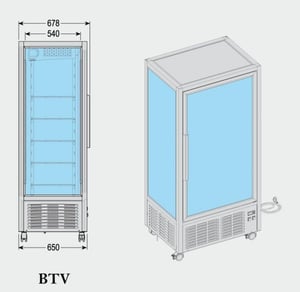 Кондитерский морозильно-холодильный шкаф Tecfrigo DIVA 650 BTV BIS, фото №4, интернет-магазин пищевого оборудования Систем4