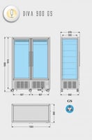 Кондитерська шафа Tecfrigo DIVA 900 GS, фото №2, інтернет-магазин харчового обладнання Систем4