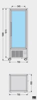 Кондитерский морозильно-холодильный шкаф Tecfrigo EKODIVA 450 BTV BIST-GS, фото №3, интернет-магазин пищевого оборудования Систем4