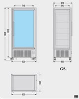 Кондитерский шкаф Tecfrigo EKODIVA 650 GS, фото №2, интернет-магазин пищевого оборудования Систем4