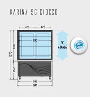 Кондитерская витрина Tecfrigo KARINA 96 CIOCCO, фото №2, інтернет-магазин харчового обладнання Систем4