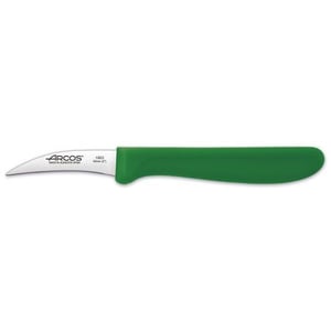 Нож для чистки Arcos 180321 изогнутый 60 мм зеленый серия Genova, фото №1, интернет-магазин пищевого оборудования Систем4