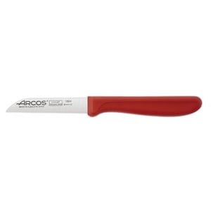Нож для чистки Arcos 80 мм красный 180422 серия Genova, фото №1, интернет-магазин пищевого оборудования Систем4