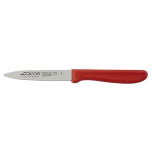 Нож для чистки Arcos 100 мм красный 180622 серия Genova, фото №1, интернет-магазин пищевого оборудования Систем4