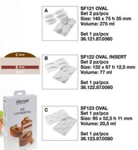 Набор форм силиконовых Silikomart Kit Lovissimo, фото №4, интернет-магазин пищевого оборудования Систем4
