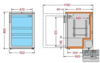 Винна шафа Tecfrigo C 170 G Black, фото №3, інтернет-магазин харчового обладнання Систем4