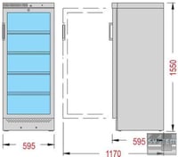 Винный шкаф Tecfrigo VKG 511 Black, фото №3, інтернет-магазин харчового обладнання Систем4