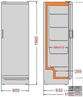 Винна шафа Tecfrigo CVKS 681 Black, фото №3, інтернет-магазин харчового обладнання Систем4