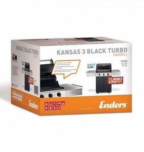 Газовий гриль Enders Kansas 3 Black I Turbo, фото №6, інтернет-магазин харчового обладнання Систем4