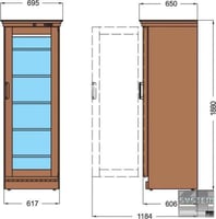 Винна шафа Tecfrigo CANTINETTA GLX, фото №3, інтернет-магазин харчового обладнання Систем4