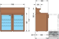 Винна шафа Tecfrigo CREATIVE 320, фото №3, інтернет-магазин харчового обладнання Систем4