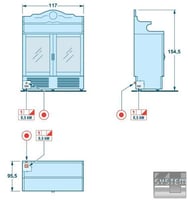 Винный шкаф Angelo Po ERW3BS, фото №7, интернет-магазин пищевого оборудования Систем4